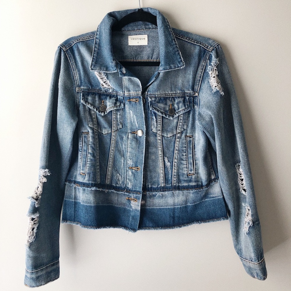 Vestique Distressed Denim Jacket *Never Worn*